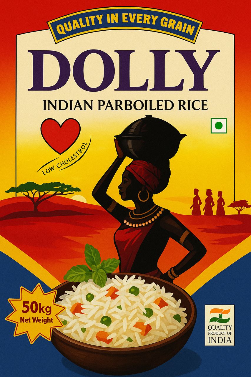 Dolly Indian Parboiled Rice (50kg)